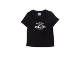 On The Arm Studded Biker Womens Tee Black